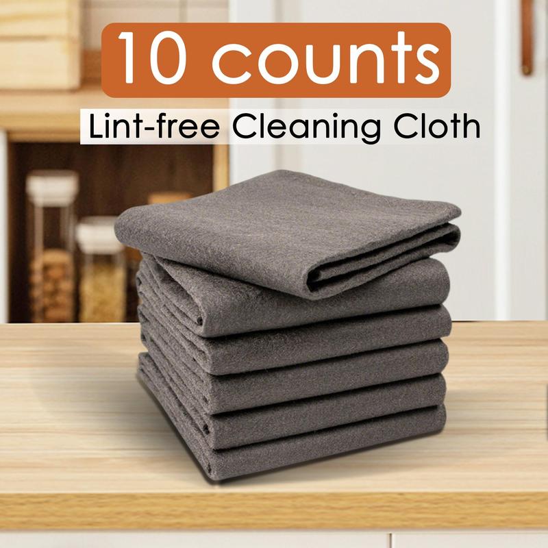 10 Pcs Lint Free Cloth,Reusable Microfiber Cleaning Rag for Windows,Mirror,Glass,Car,Gray,Thickened Magic Cleaning Cloth 10 Pcs Lint Free Cloth,Reusable Microfiber Cleaning Rag for Windows,Mirror,Glass,Car,Gray,Thickened Magic Cleaning Cloth
