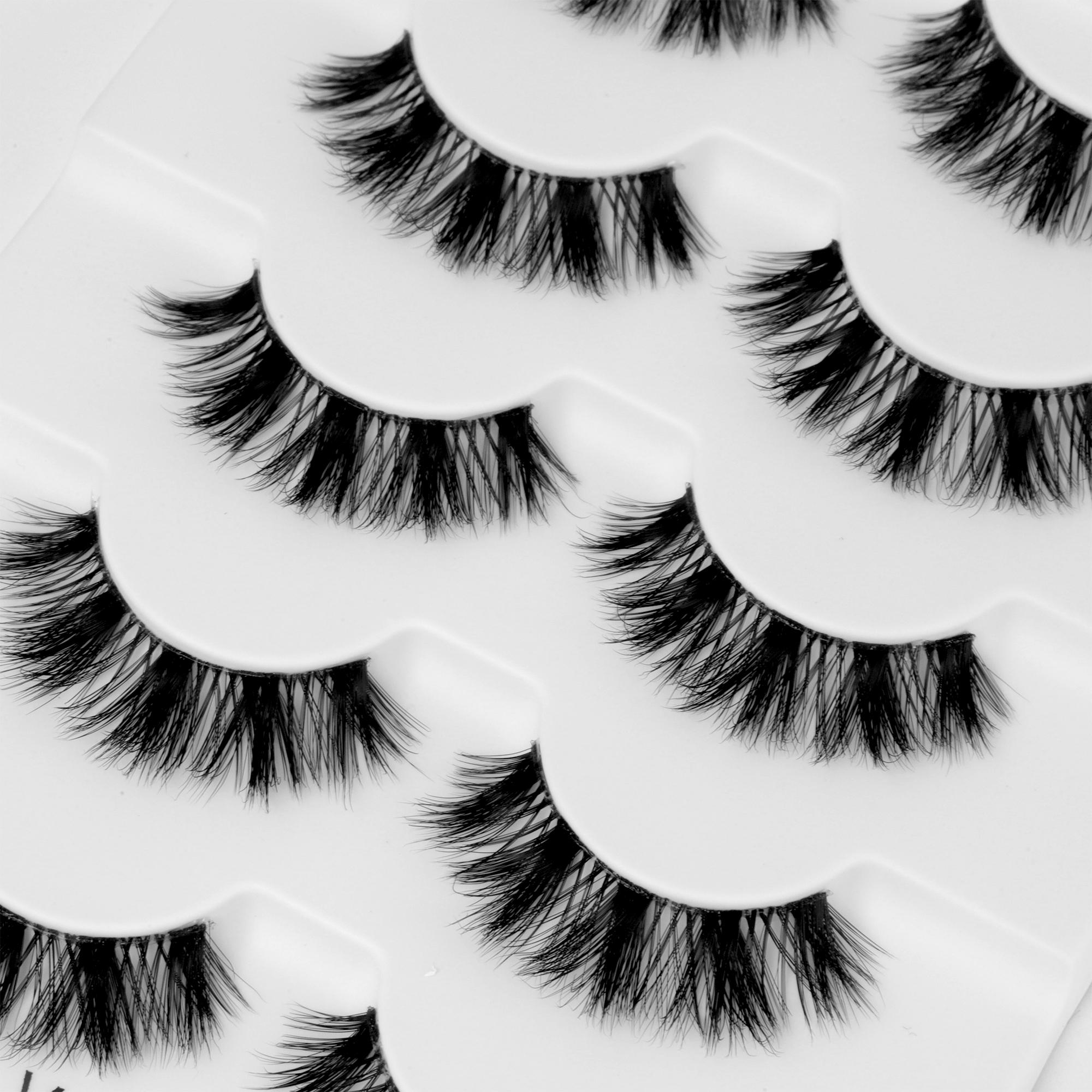 VEYESBEAUTY BoldBloom Strip Lashes Fluffy Voluminous and Natural 3D Layered Invisible Band Reusable Easy Application for Beginners & Experienced