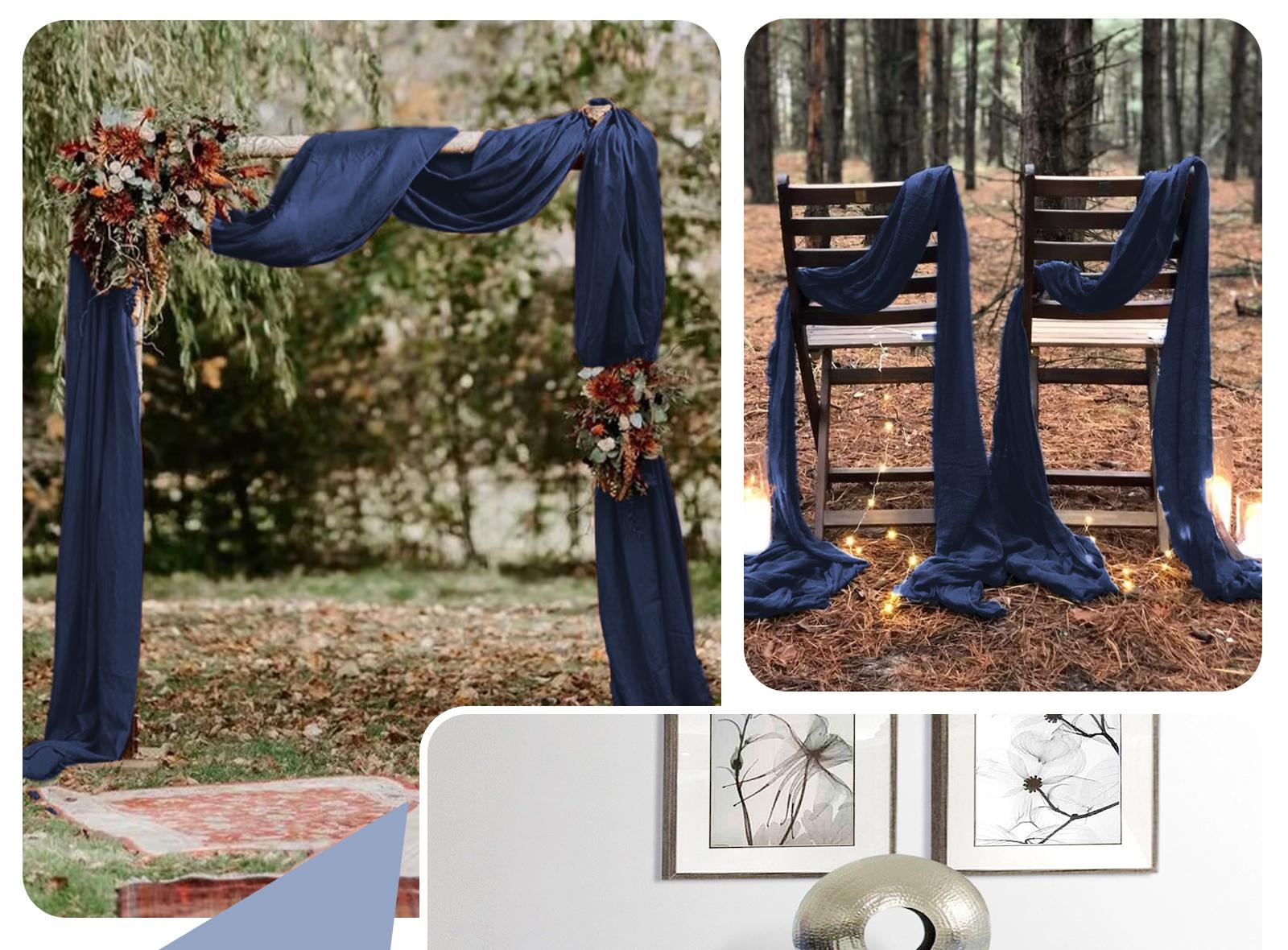 FANI 3/12/24 Pcs 17.7x108 Inches Cheesecloth Table Runner Boho Romantic Gauze Long Rustic Sheer for Wedding, Bridal Baby Shower, Birthday Party, Cake Table,Christmas, Arbor Decorations,Event FANI 3/12/24 Pcs 17.7x108 Inches Cheesecloth Table Runner Boho Romantic Gauze Long Rustic Sheer for Wedding, Bridal Baby Shower, Birthday Party, Cake Table,Christmas, Arbor Decorations,Event