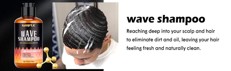 Waves Pomade-360 Waves Wash Shampoo Kit -Wave Shampoo for Black Men 360 Wave Shampoo Waves Shampoo Strenghtens Daily Nourishing