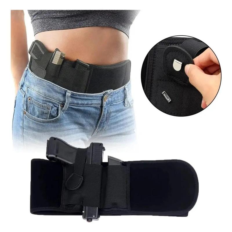 1pc Outdoor Tactical Gun Holster, Hidden Dive Material, Multi-Functional Concealed Carry Waist Belt, Universal Gun Stock Strap, Phone Case Bag
