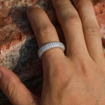 【#RS9258 】S925 Sterling Silver Zircon Ring for Women Men Hip Hop Jewelry Gift Fashion Accessories Anniversary Birthday Daily Wedding Engagement