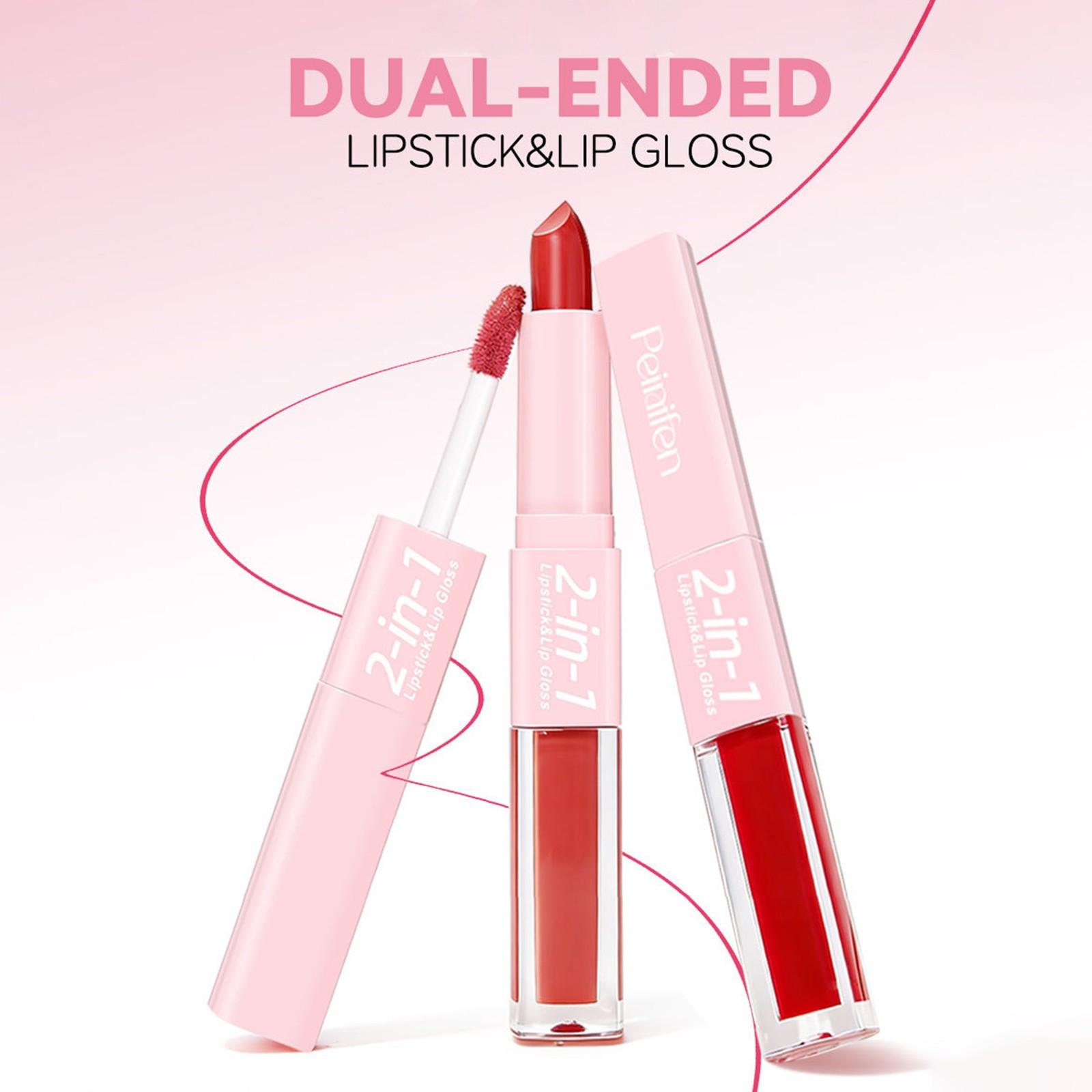 2in1 Matte Lip Gloss & Lipstick, Waterproof Long-Lasting, 6 Colors, 24-Hour Wear, Easy Application, All Skin Types, Perfect Gift