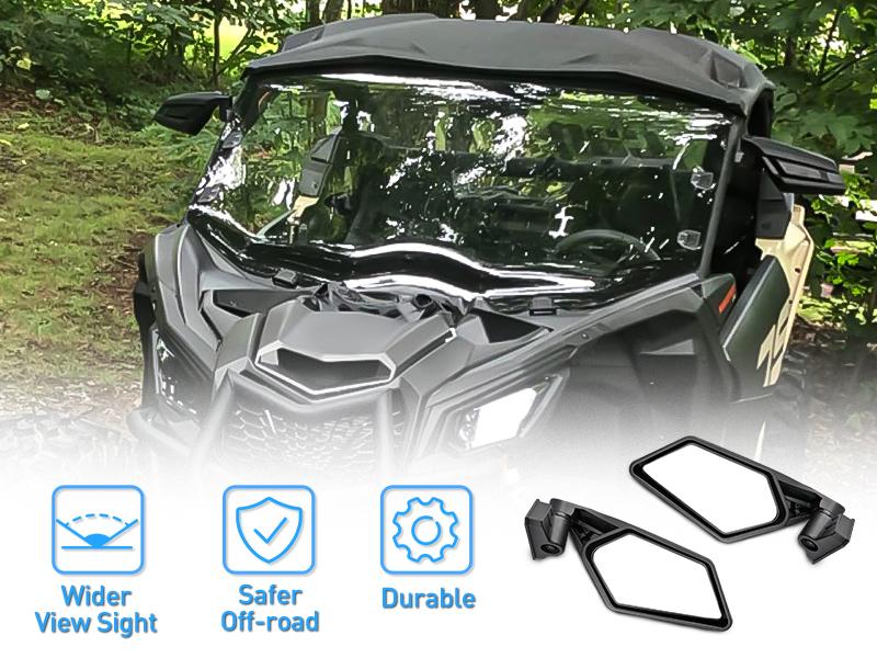 Nilight UTV Side Mirrors Aluminum X3 Rear View Mirror Compatible with 2016 2017 2018 2019 2020 2021 2022 2023 Can Am Maverick X3 Turbo/DS MR RS Turbo R / X3 Max/ 1000 Car Accessories Automotive spot