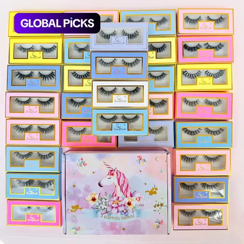 Mixed-Size False Eyelashes, 30 Pairs Fluffy and Wispy Curling Eyelashes, Volume Eyelashes, Perfect Density Lashes, Faux Cluster Lashes for Summer Eye Makeup, Natural-Look Strip Lashes for Eyelash Extensions, Cosmetic, Gift, Soft Fluffy Lashes