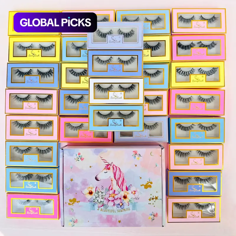 Mixed-Size False Eyelashes, 30 Pairs Fluffy and Wispy Curling Eyelashes, Volume Eyelashes, Perfect Density Lashes, Faux Cluster Lashes for Summer Eye Makeup, Natural-Look Strip Lashes for Eyelash Extensions, Cosmetic, Gift, Soft Fluffy Lashes