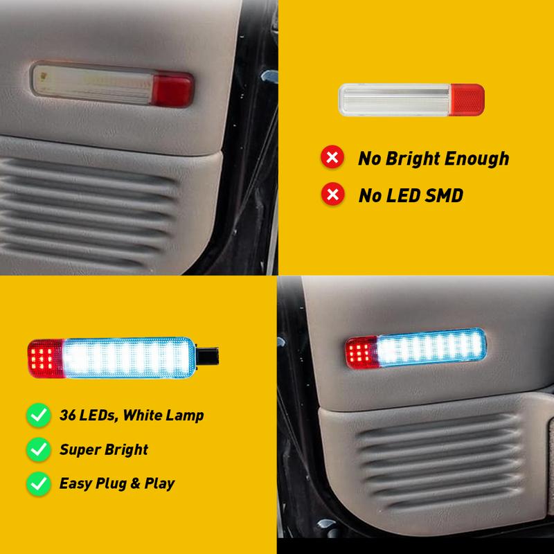 LED Door Panel Lights Courtesy Lamps Fit Chevrolet Silverado 1500 2500HD 3500HD Chevrolet & GMC Cadillac Hummer H2