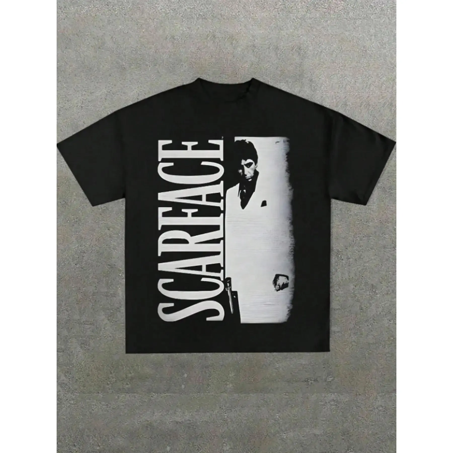Oversized Scarface Tony Montana Retro Tee |   Hip Hop 90s Movie Streetwear Top