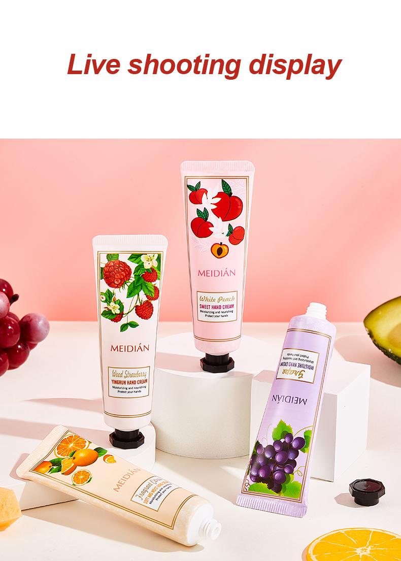 Fruit-scented hand cream -5 kinds of fruit flavors, moisturizing hand cream, deep moisturizing, convenient to carry