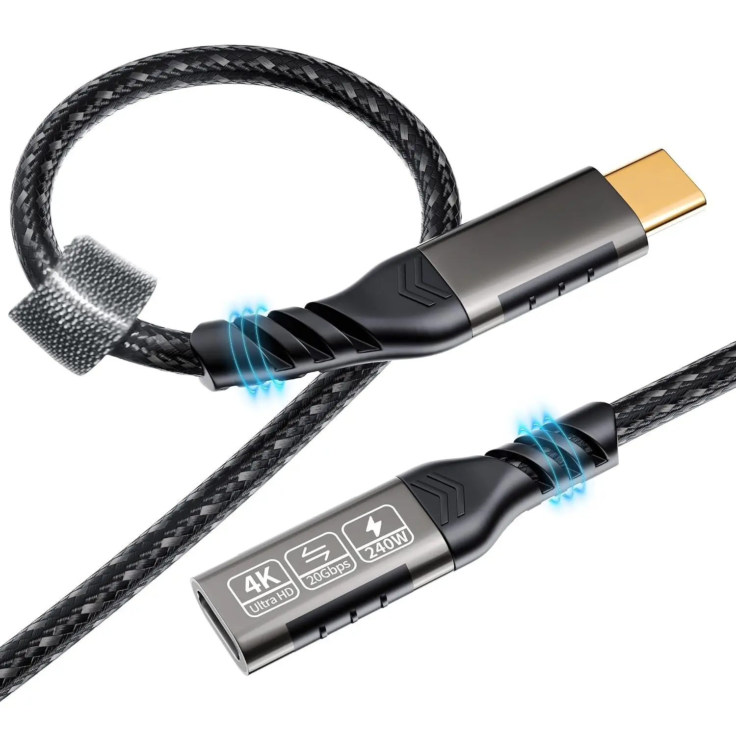 USB c Extension  3.3ft, USB C 3.2 Extender Cord,USB c Male to to USB c Female Support PD 240W/5A  , 20Gbps Sync Transfer, high Speed USB c Extension