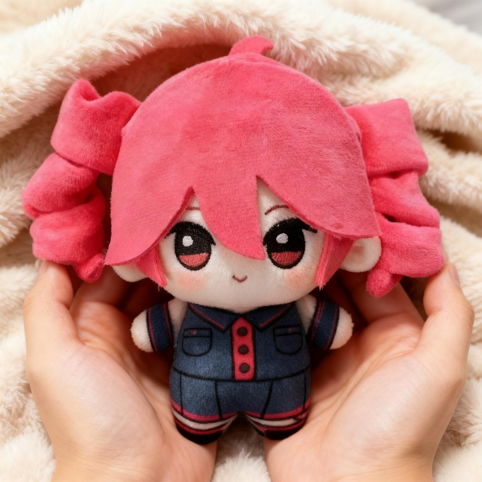 12cm/4.72in Q-version cotton doll. So cute! Backpack keychain, virtual singer merchandise, adorable girl star doll, anime merchandise. Home decorations and small ornaments.The perfect gift for your best friend or girlfriend.
