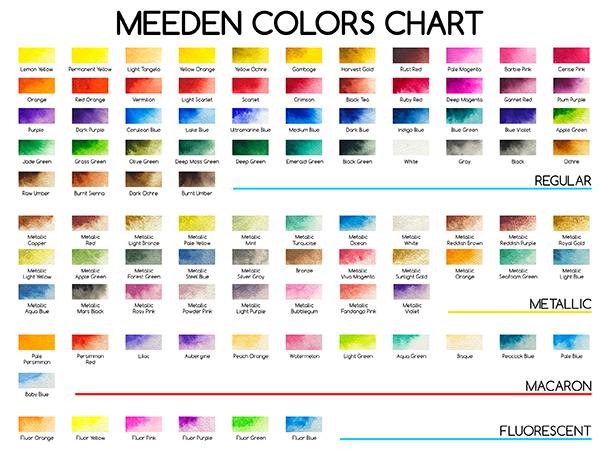 MEEDEN Art Watercolor Paint Set, 48/96 Vivid Colors in Portable Box, Detail Paint Brush Included, Gift