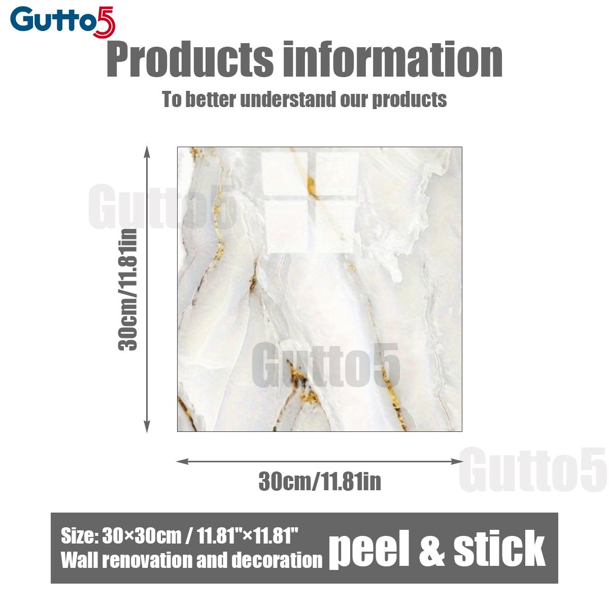 11/22 pack, Vinyl wall stickers, Gutto5 self-adhesive marble pattern wall sticker, thick material, soft and anti-collision, multiple marble patterns, moisture-proof and easy to clean, suitable for wall decoration, kitchen and bathroom walls