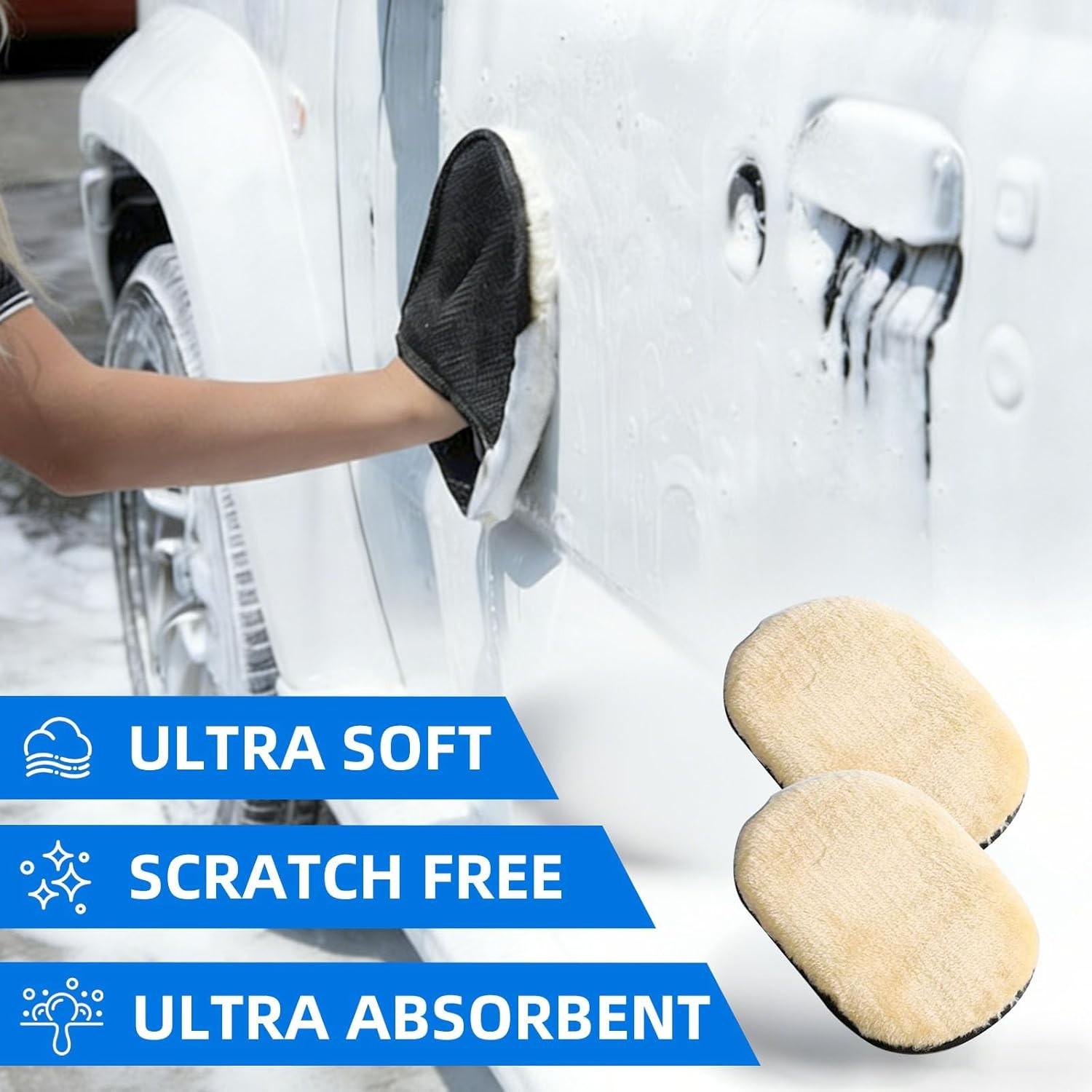 Car Cleaning Woolen Glove, Thickened Single Side, Imported Bear Paw Cloth, Home Cleaning Gloves, Dusting Cloth, Mimic Wool Gloves