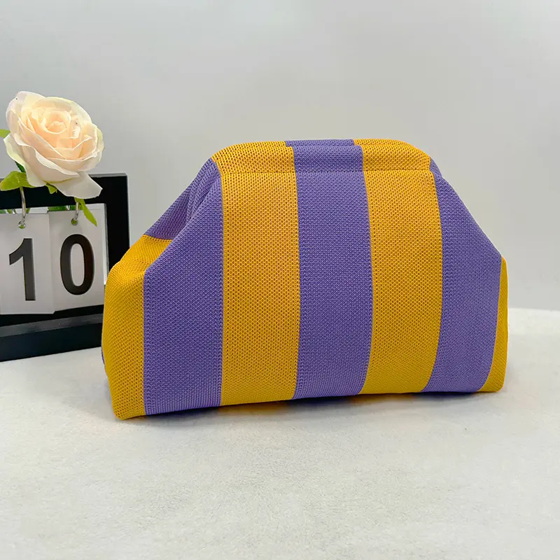 Thick Stripes [Lavender + Yellow]