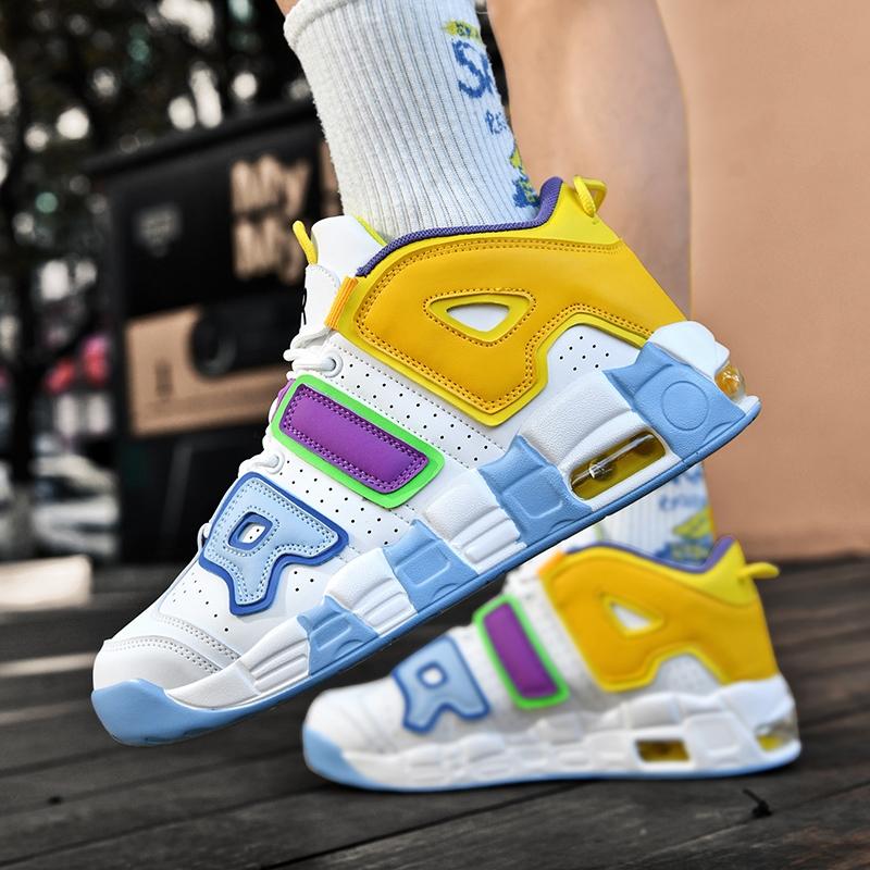 Unisex Fashion Casual Sports Shoes, Stylish Basketball Shoes, Shock Absorption Comfortable Shoes, Sizes 36-47, Men and Women