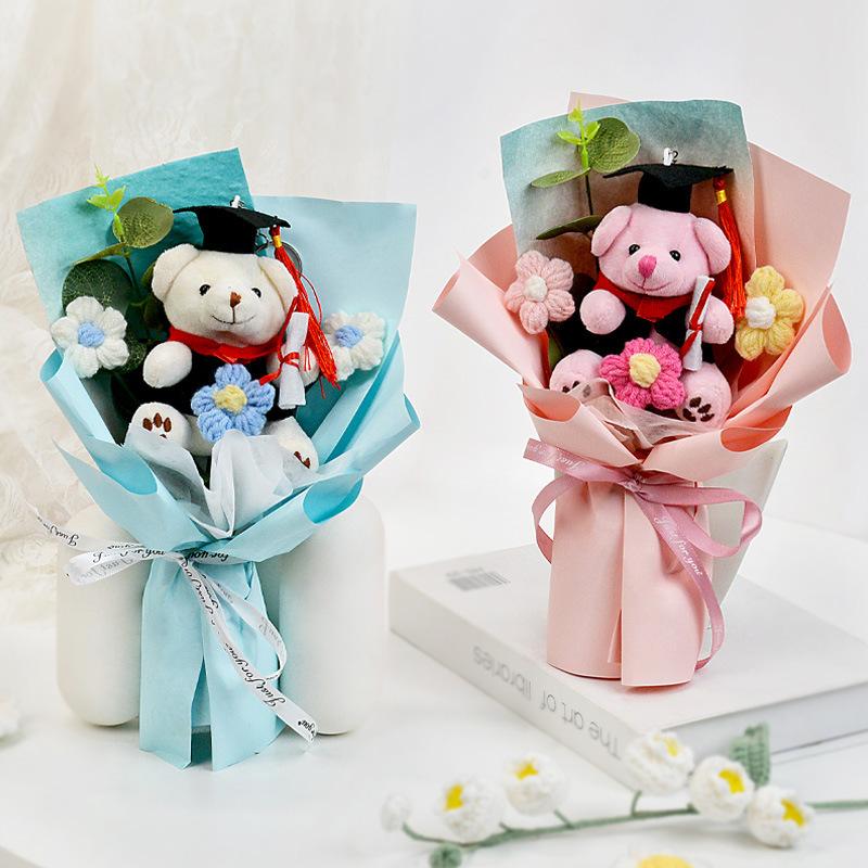 Hello Kitty Cartoon Plush Bouquet Anime Rose Flowers Doll Home Wedding Decoration Christmas Valentine's Day Gift