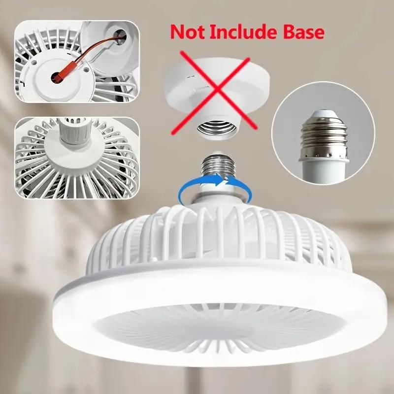 3-Speed LED Ceiling Fan Light with Remote Control, E27 Base, Memory Adjustable Dimming 3000k-6500k, Quiet Operation, Timer Function, LED Ceiling Lights