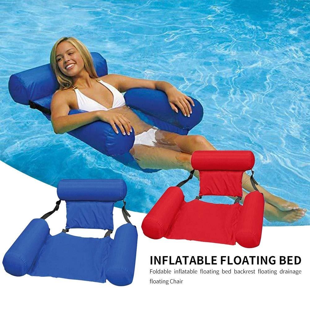 Adjustable Floating Chair, Comfortable Backrest Design, Adult Universal, Thickened Inflatable, Pool Lounge Essential, 1/2-Pack