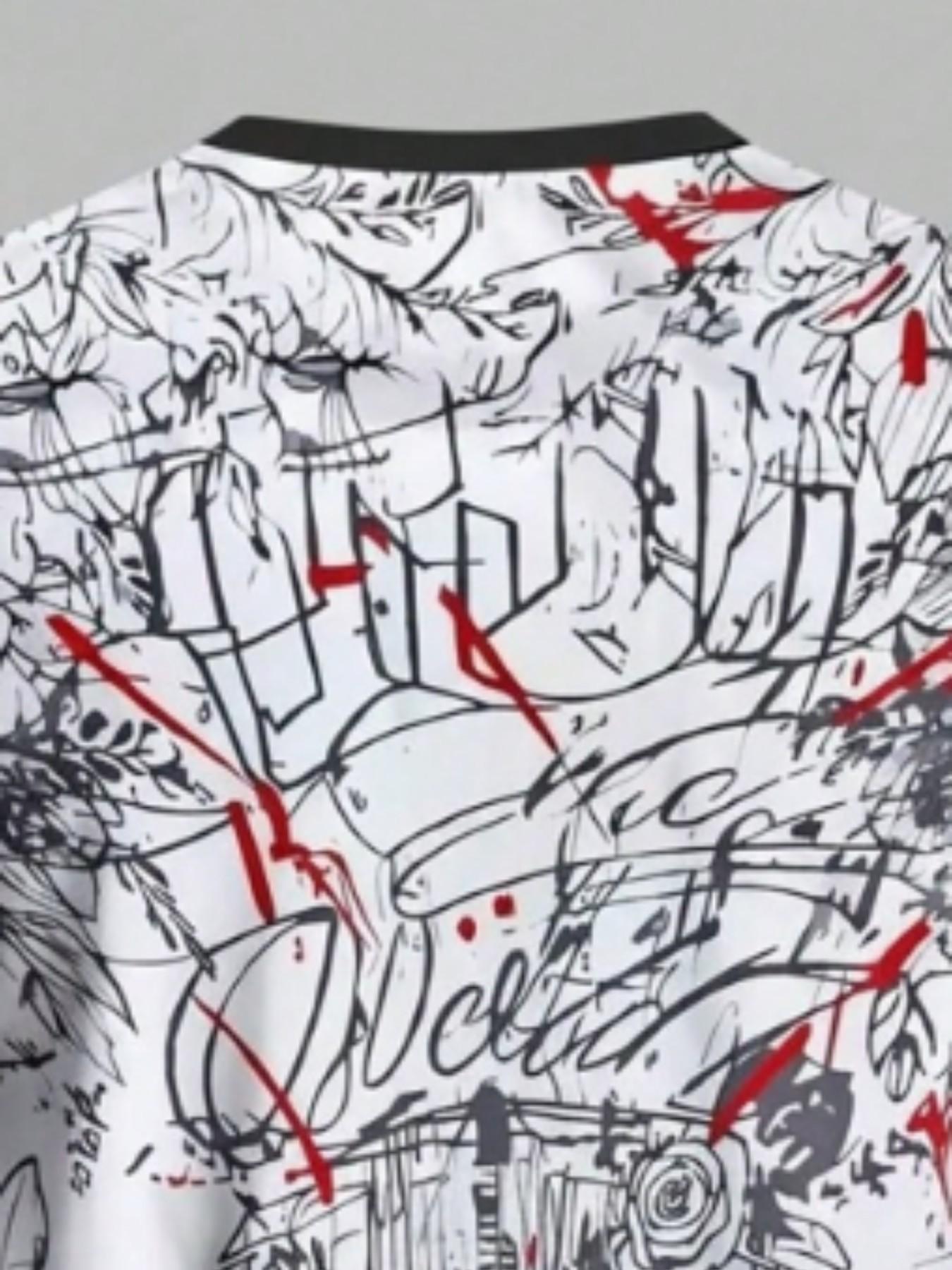 Brazilian Style Men's Soccer Jersey, Comfortable Sporty T-Shirt, All over Print, Slim Fit, Breathable Material, Ideal for Training and Parties