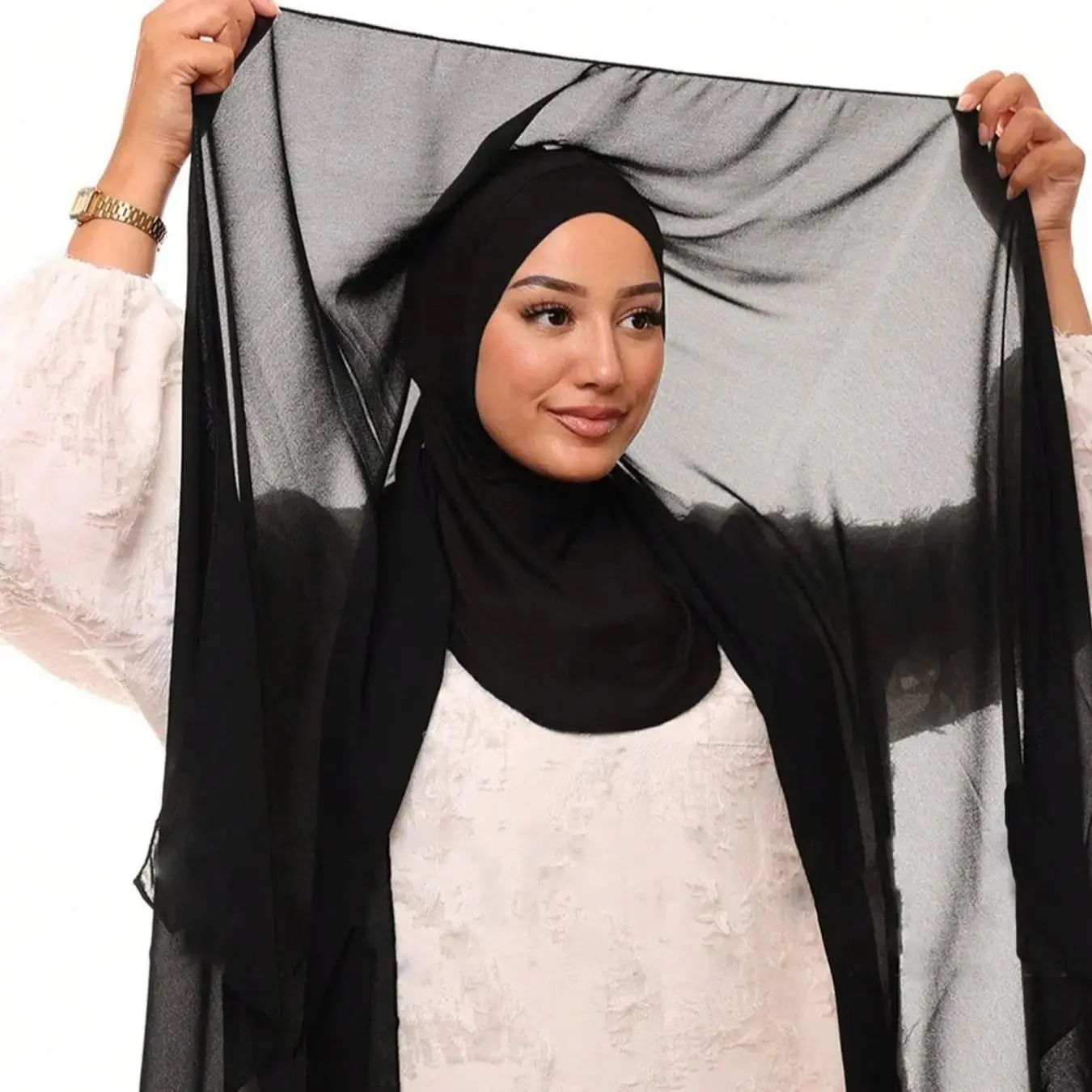 Women’s Solid Color Khimar, Elegant Modest Hijab, Soft Versatile Head Cover, Stylish Daily Outfit Accessory For Ladies, Ideal For Casual, Travel And Religious Occasions