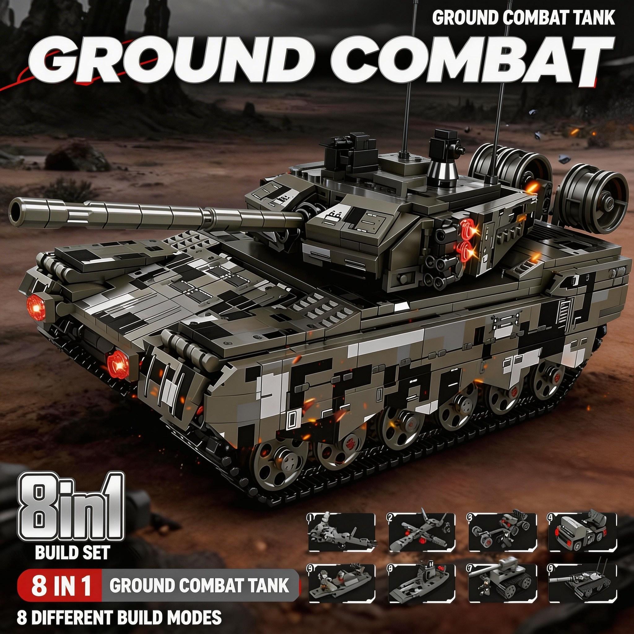 1068pcs Main Battle Tank 99a Building Toy Set, High Difficulty Model Kit for Adults Boys, Perfect Halloween Christmas Gift