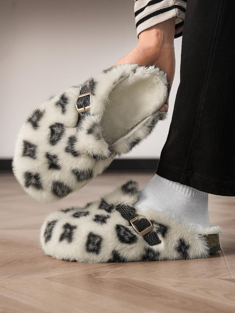 Women Men High-Quality Faux Fur Slippers Indoor, Anti-Slip Warm Outdoor Shoes, Casual Fashion Winter Boots, Perfect Gift Choice