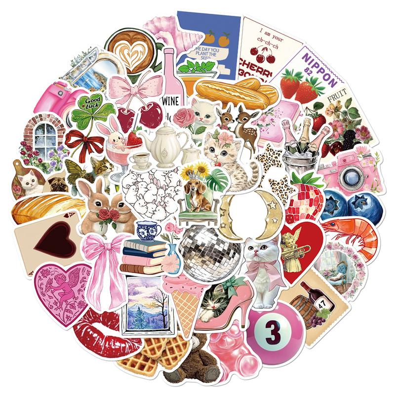 50PCS Aesthetic Pinterest Stickers Creative Decorative DIY Decals for ...