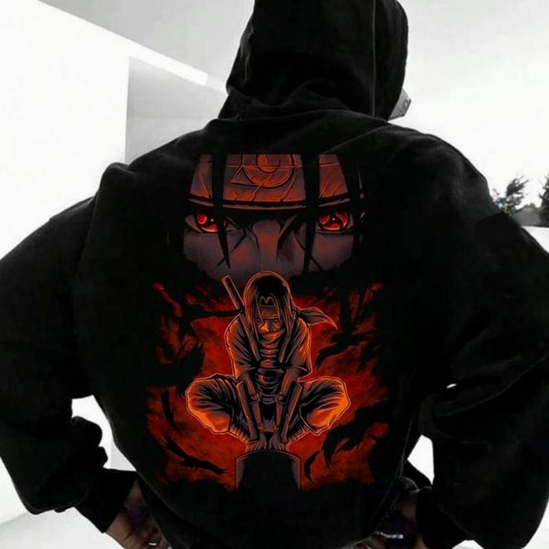 Itachi Unisex Anime Back Print Hoodie Anime Color Shirt Sweatshirt Menswear Top, Anime Lover Gift Fan Pullover Sweatshirt Hoodies Fans Clothes Clothing Tops for Women Men (The sleeves have no patterns) Itachi Unisex Anime Back Print Hoodie Anime Color Shirt Sweatshirt Menswear Top, Anime Lover Gift Fan Pullover Sweatshirt Hoodies Fans Clothes Clothing Tops for Women Men (The sleeves have no patterns)