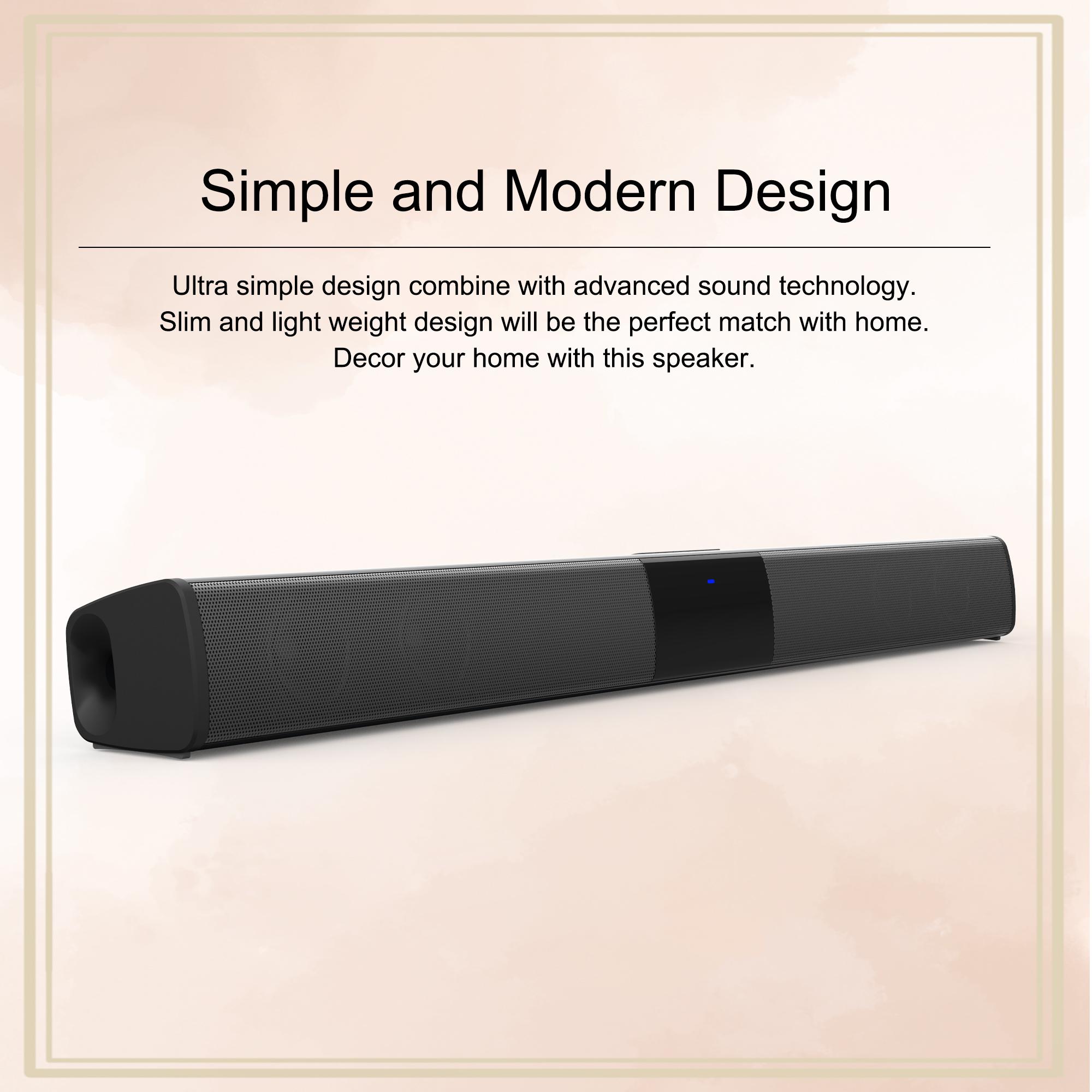 1pc Digital 2.0 Surround Sound Bar for Smart TV, High Power 4 Speaker System Bathroom Radio - Wireless Enhanced Home Theater System with Adjustable Speakers & Subwoofer, Can Be Used for PC Games Projectors, Remote Control
