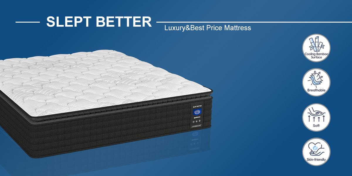 10/12/14inch Twin Full Queen King Hybrid Spring Mattress in a Box Medium Firm Pressure Relief Spine Soothing For All Ages