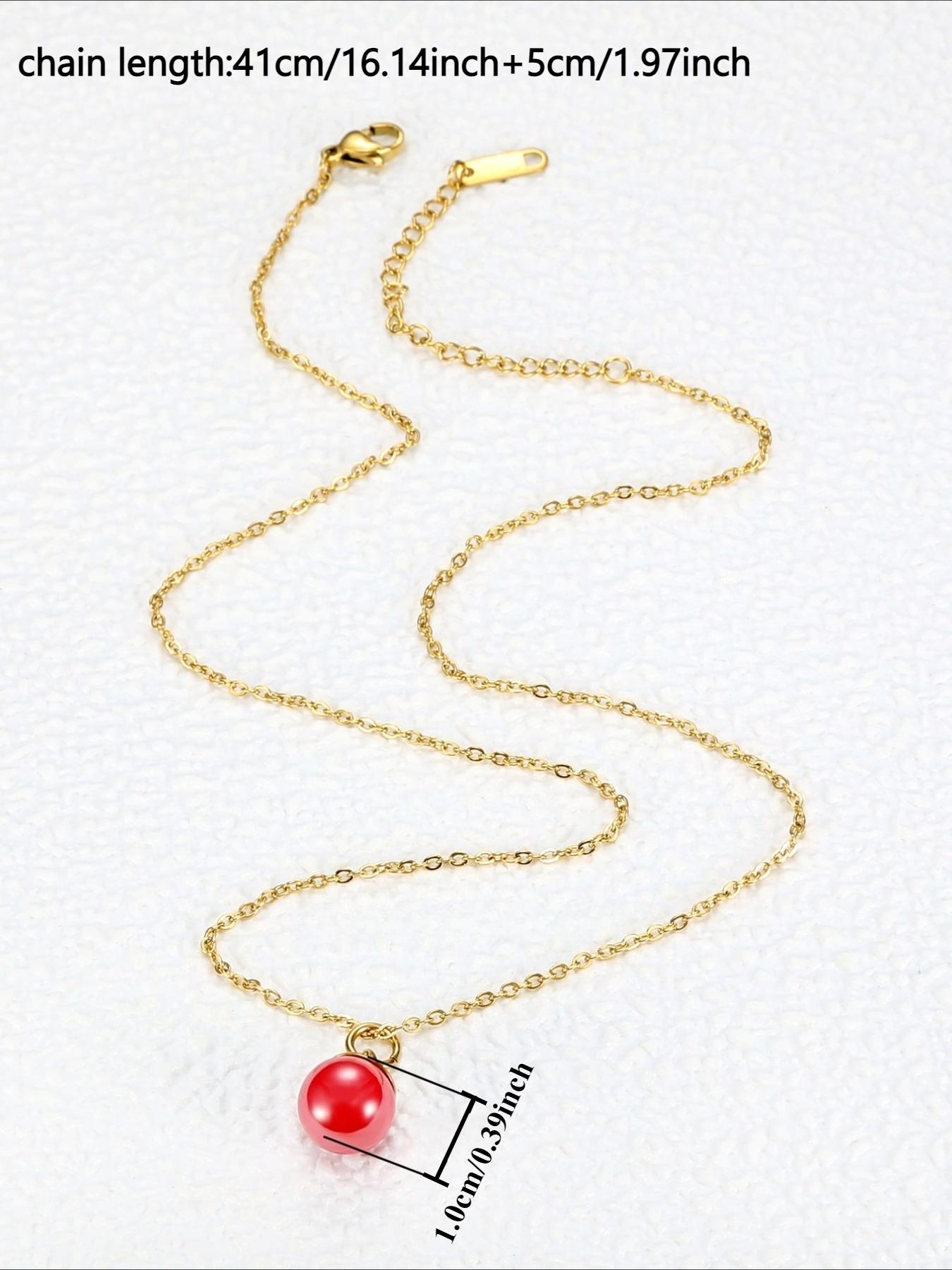 French Elegant Round Bead Necklace Made of Stainless Steel That Does Not Fade and Exudes A Sense of Luxury. Versatile for Daily Wear, Dates, and Dinner Accessories