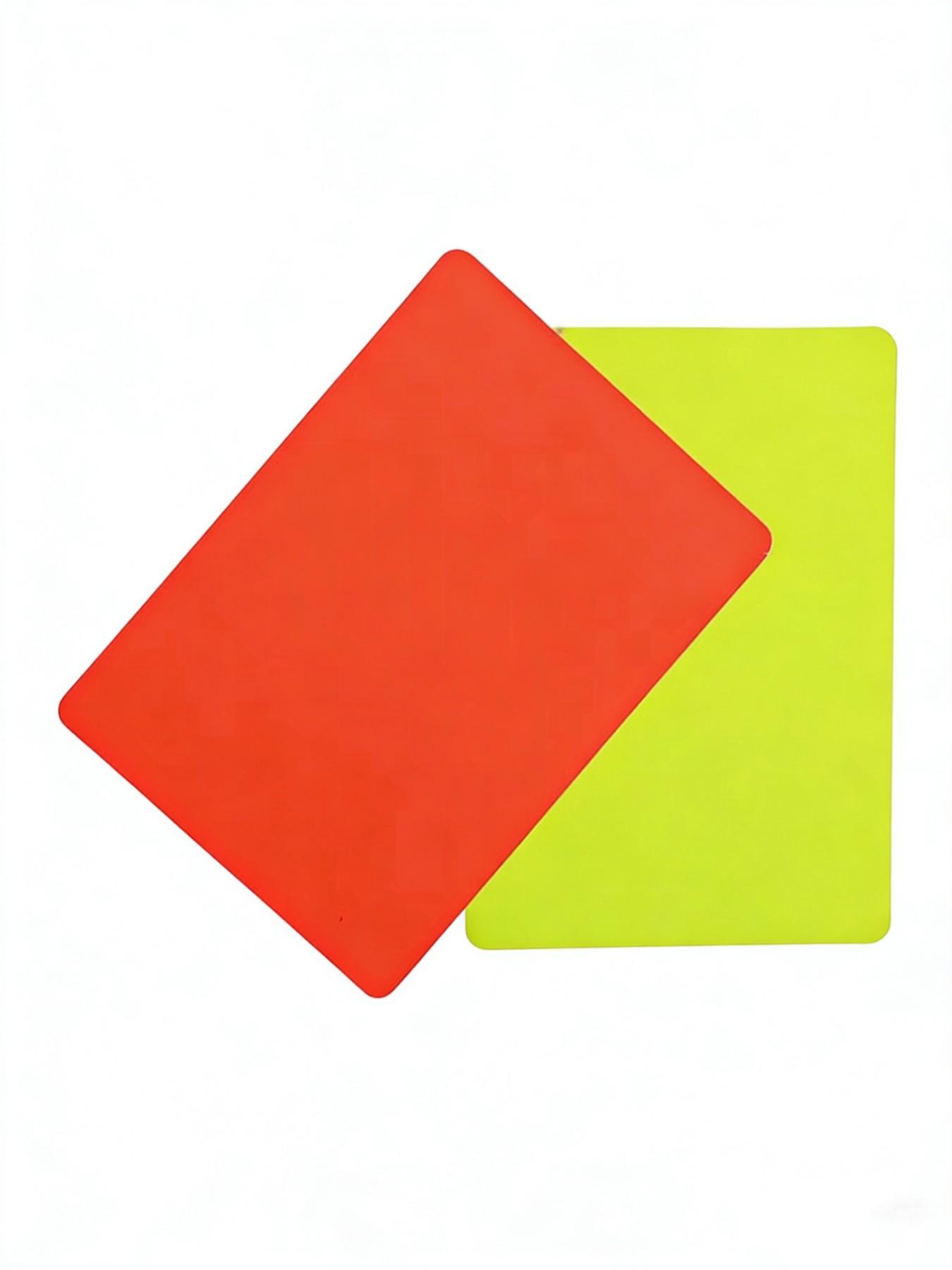 Football Referee Folding Card Set, Includes 2/4 Warning Cards, Durable Plastic Material, Ideal for Football Matches, Sports Cards