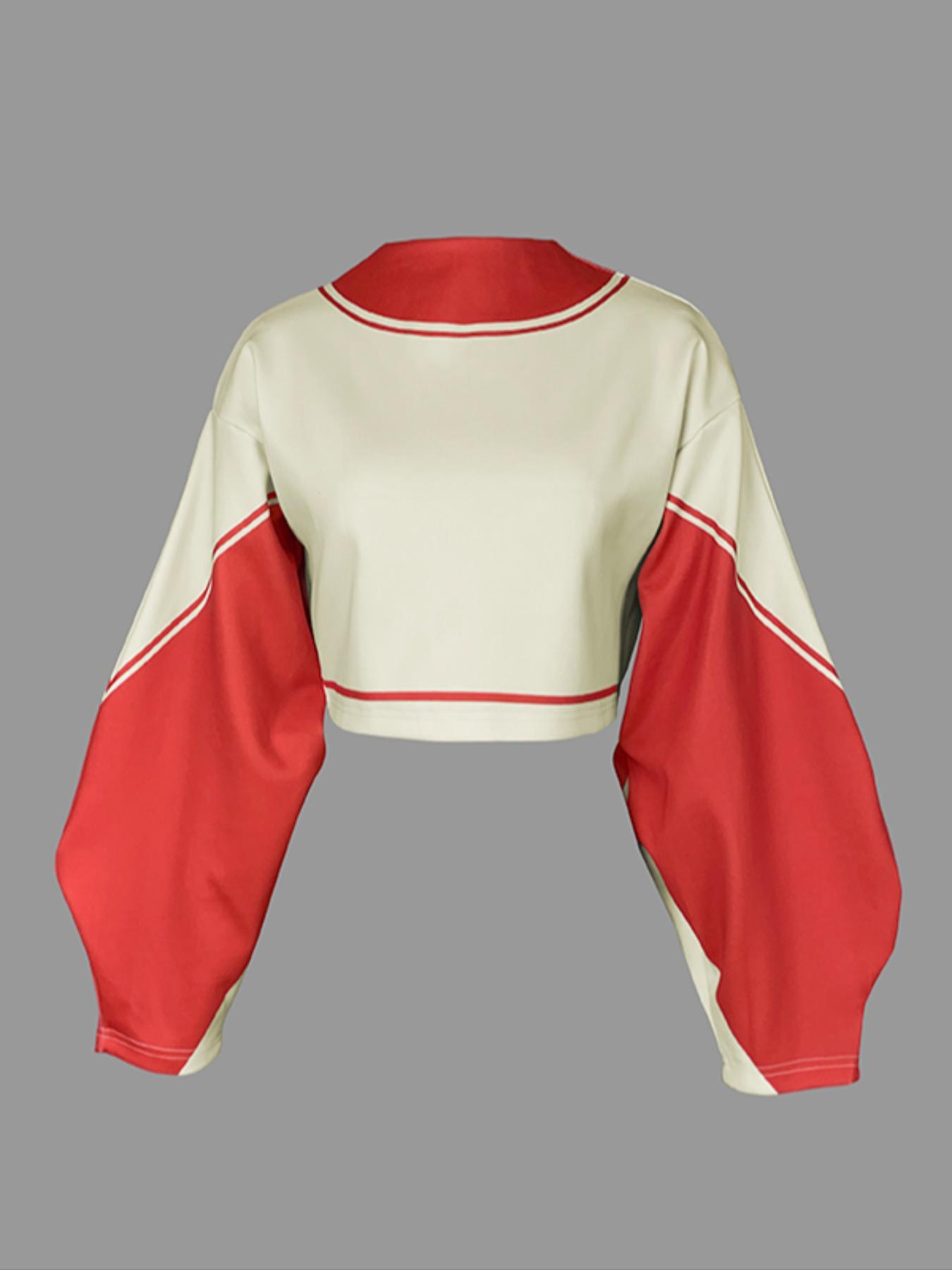 Women's Colorblock Print   Zip Up   Jacket, Casual Long Sleeve   Outerwear for Daily Wear, Ladies Clothes for All Seasons