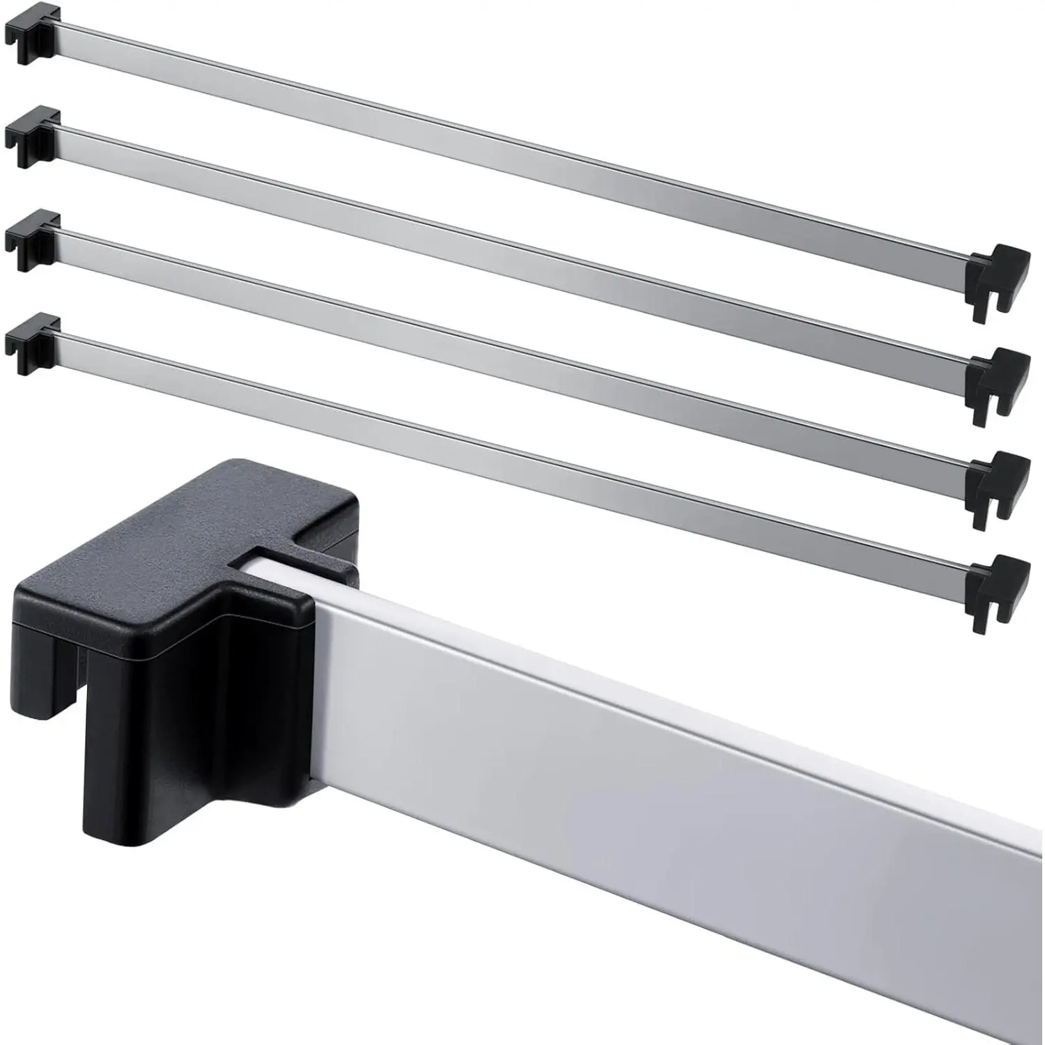 12 Pcs Metal Adjustable File Cabinet Rails Set Include 8 Hanging Divider Rail Clip 4 Cabinet Rails for Hanging Folder Frame for Storage