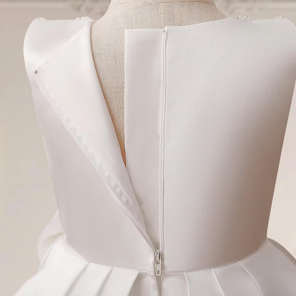 Luxury Princess Flower Girl Dress Cute Bow Summer Girls 2 Year Old Little Girls Formal Wedding Dresses Elegant Girl Party dress Baby Clothes Toddler frock First Birthday Gown