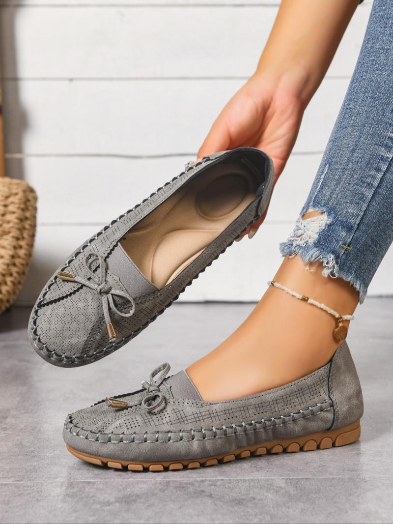 2026 Spring New Bow Knot Plush Slippers, Bowknot Design Flats, Flat Stitched Casual Single Shoes, Comfortable and Stylish Footwear for Women 2026 Spring New Bow Knot Plush Slippers, Bowknot Design Flats, Flat Stitched Casual Single Shoes, Comfortable and Stylish Footwear for Women