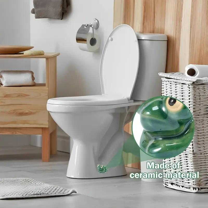 Ceramic Toilet Bolt Covers, Cute Funny Frog Design, Easy Installation, Bathroom Decoration, Set of 2, Ideal for Home Decor, Bathroom Decoration Accessories, Bathroom Accessory