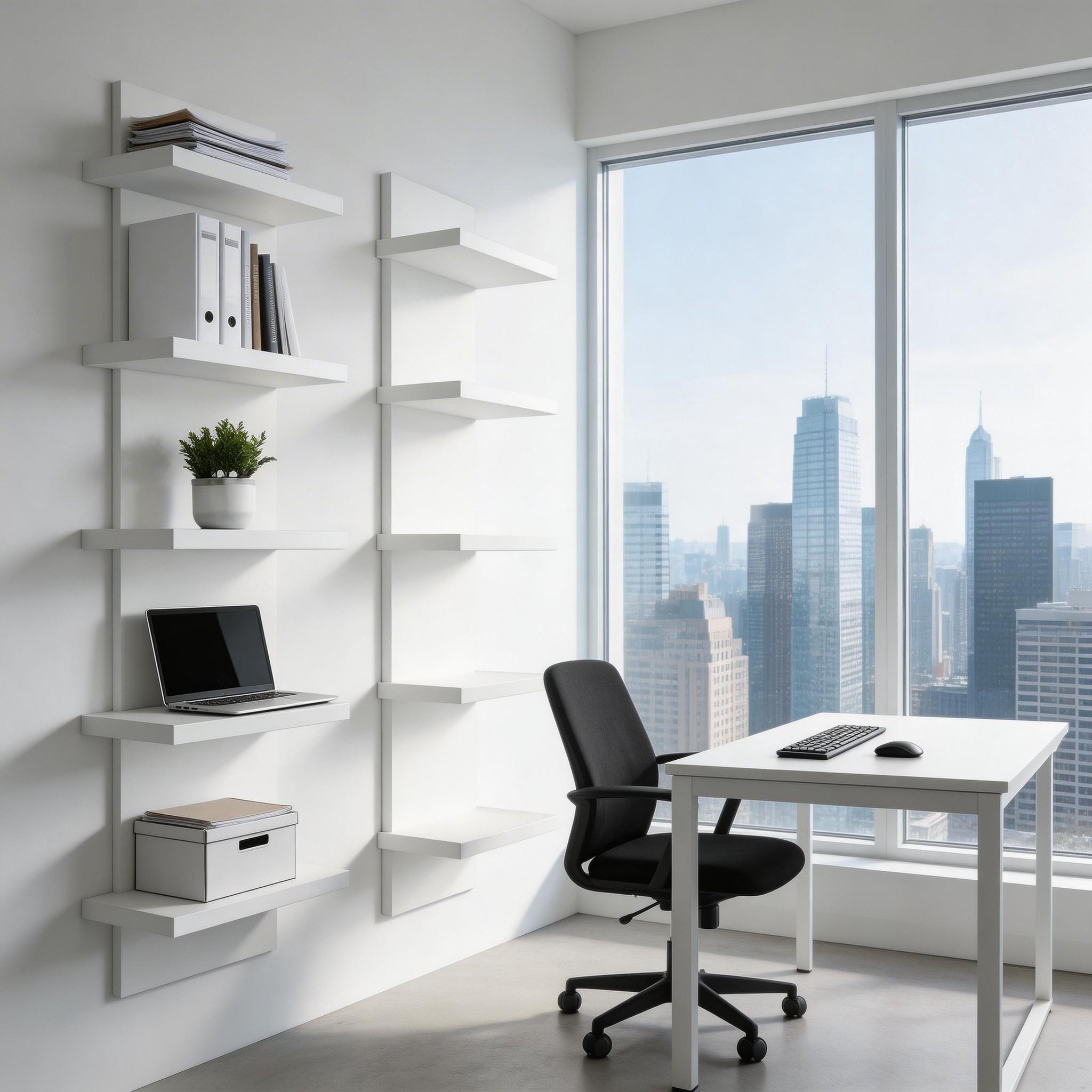 Modern Vertical Multi-Layer Floating Bookshelf, Wall-Mounted Storage Rack, Wall Mount Design, Living Room Bedroom Dorm Decor, Space-Saving High-Value Narrow Shelf