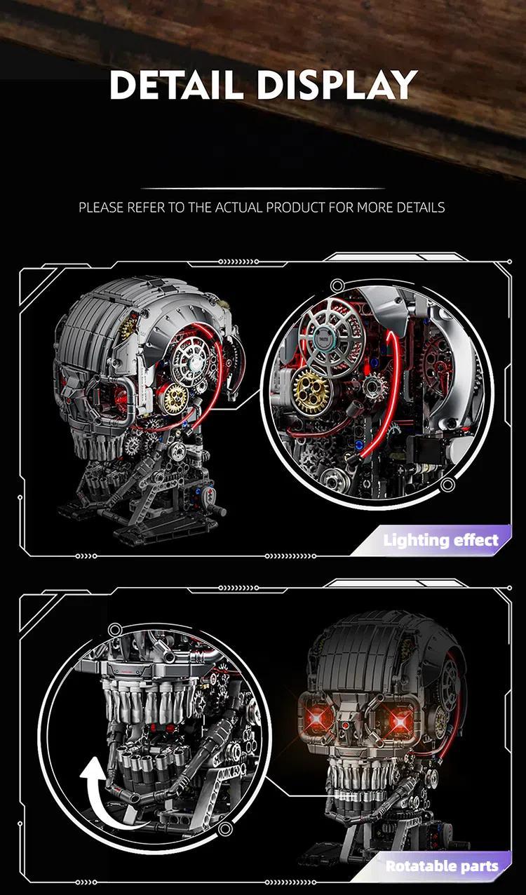 1099pcs Skull Head Building Blocks Toy Model, Valentine's Day gifts Suitable for Creative Play and Exciting Assembly; An Excellent Gift or Special Surprise for Adults，vdaygift