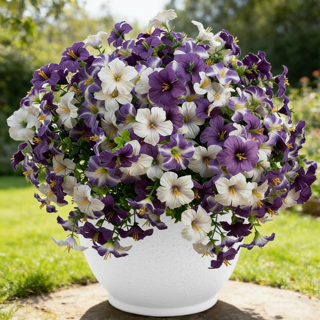 Artificial Flowers, Artificial Plants, 12pcs/set Simulated 7-Head Eucalyptus Morning Glory Faux Flowers, Fake Outdoor Flowers, Decorative Flowers for Home Garden Outdoor Decoration
