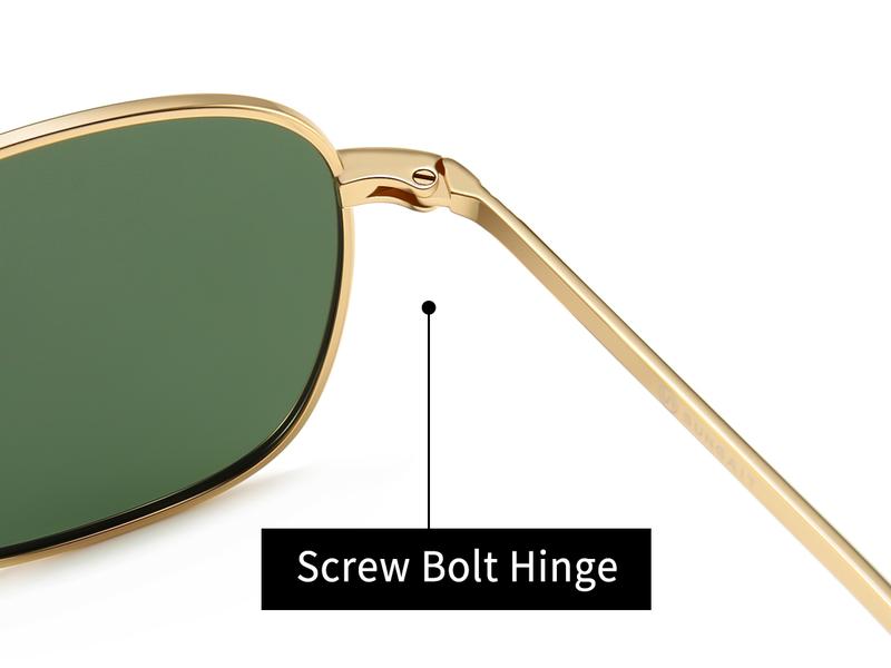 SUNGAIT Men's Military Polarized Aviator Sunglasses UV400 Protection Unisex HD Lens Bayonet Temples for Outdoor Activities