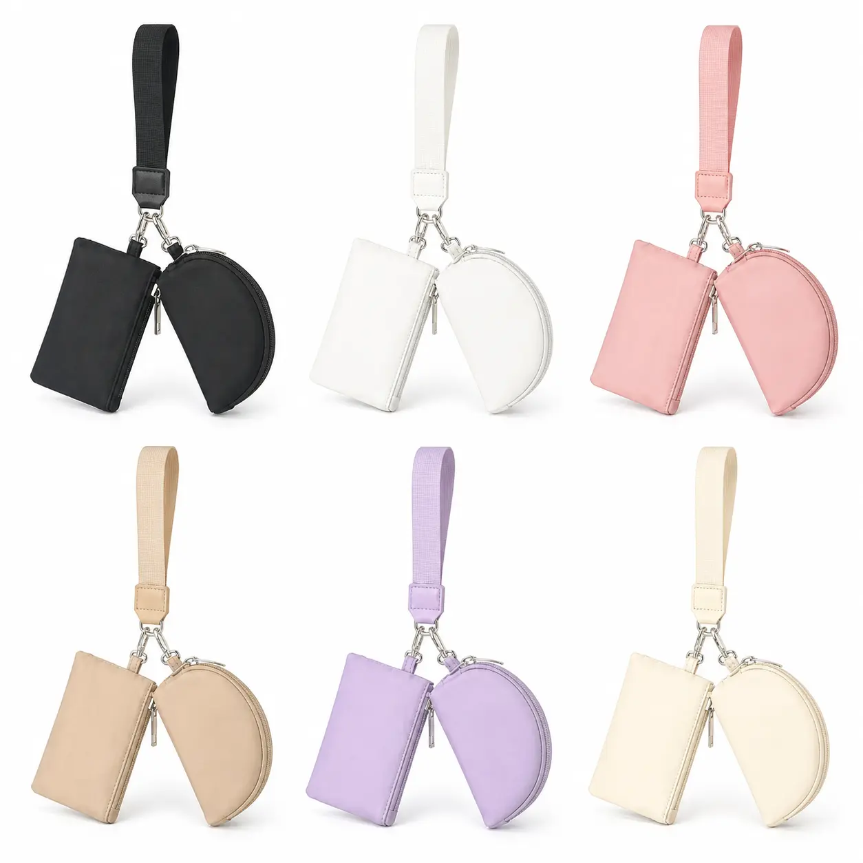 Mini Coin Purse with Wrist Strap, Polyester Zip Pouch, Hand-Bag Style Small Storage Bag for Travel, Outdoor Sports, Keys, Cash and Everyday Essentials, Unbranded tiktokshopbacktoschool