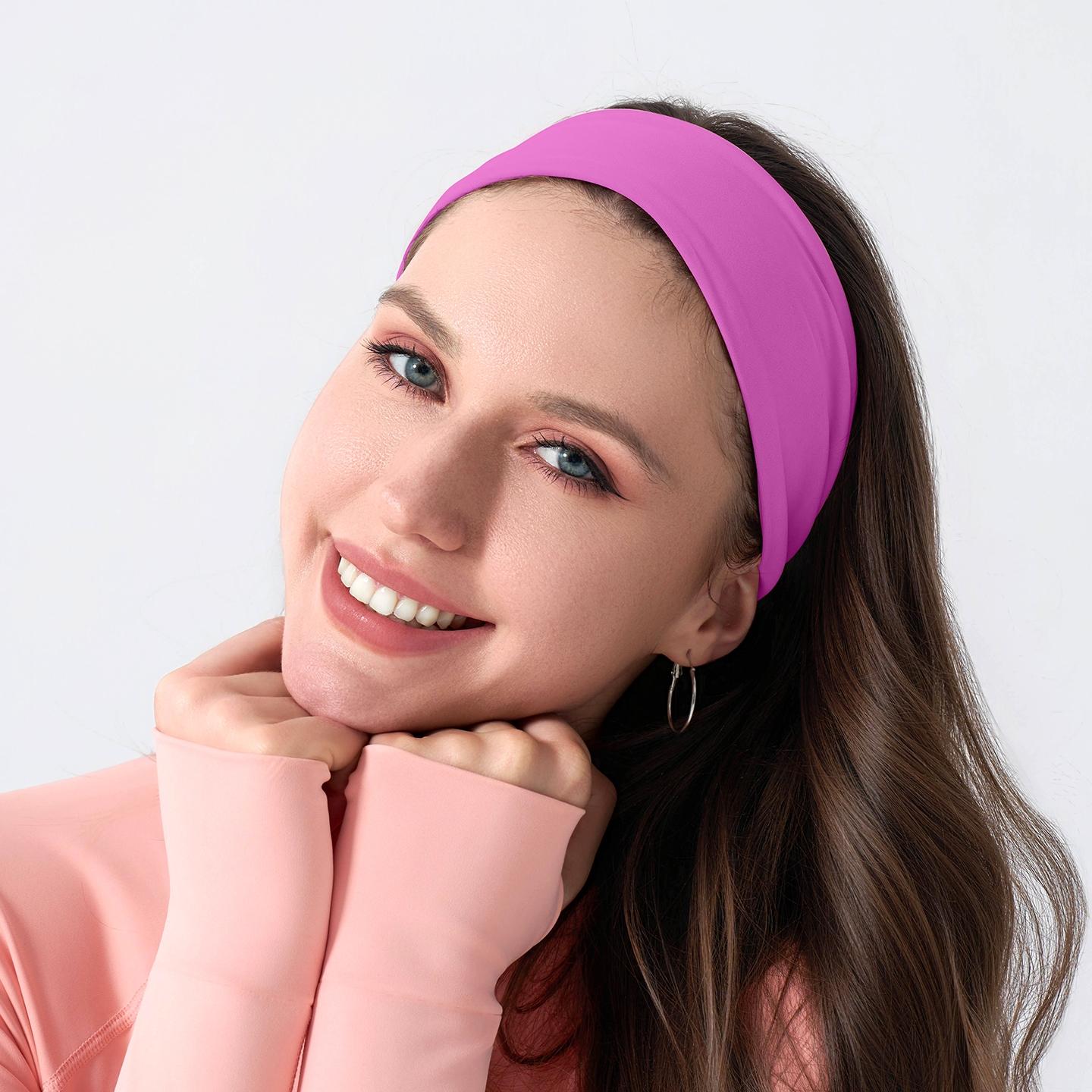 Yoga Headband Matched Color Clothes, Comfortable Stretch Design, Ideal for Yoga & Fitness, Perfect Gift for Women, Gym Wrap Headband