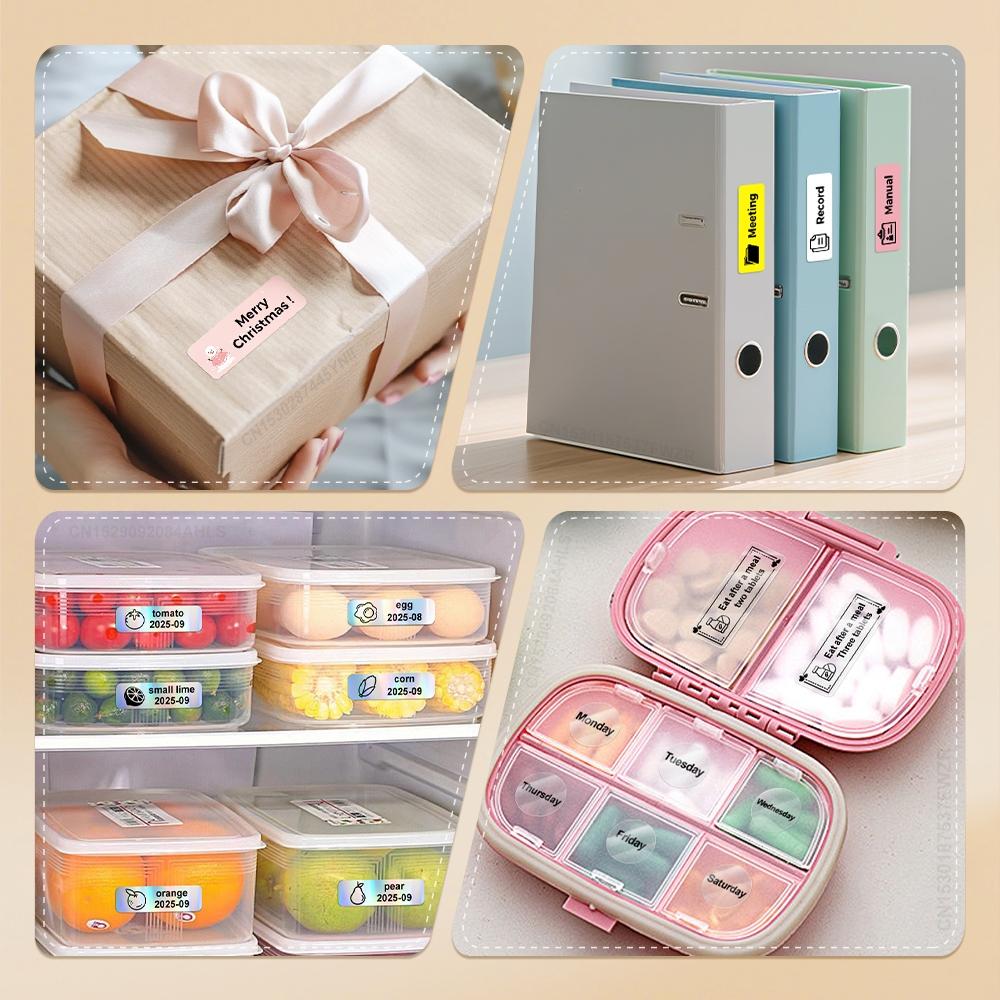 Mini Sticker Printer Bluetooth-compatible Label Maker, Portable Thermal Sticker Maker for Home Office Organization, Durable Design & Easy-To-Use Features