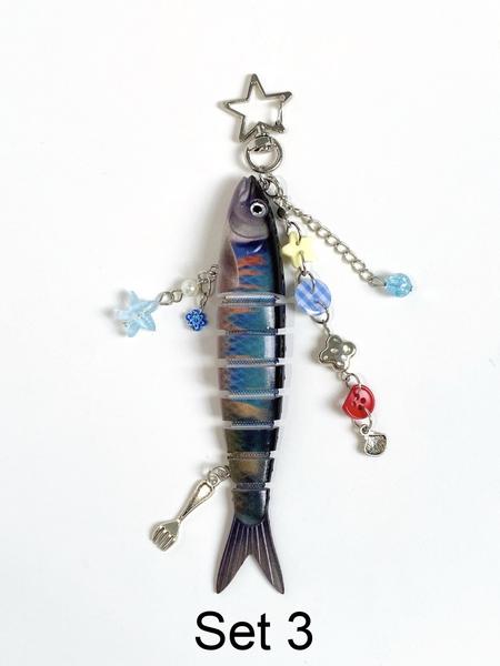 Handmade Fish Shaped Keychain, Ocean Theme Bag Charm & Key Ring, Realistic Bait Pendant, Perfect Gift for Fishermen, School & Car Accessories, Keychain For Bags