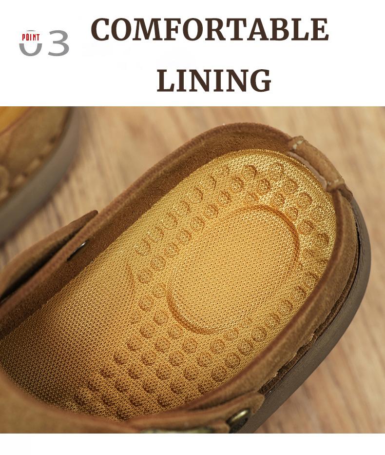 Men's Faux Suede Mules with Adjustable Buckle Strap, Comfortable Round Toe Mules, Slip-On Outdoor Casual Slingback Shoes,Comfortable Two-Way Slingback Office Shoes for Camping & Daily Wear,Big Size 10 11.5 11 12