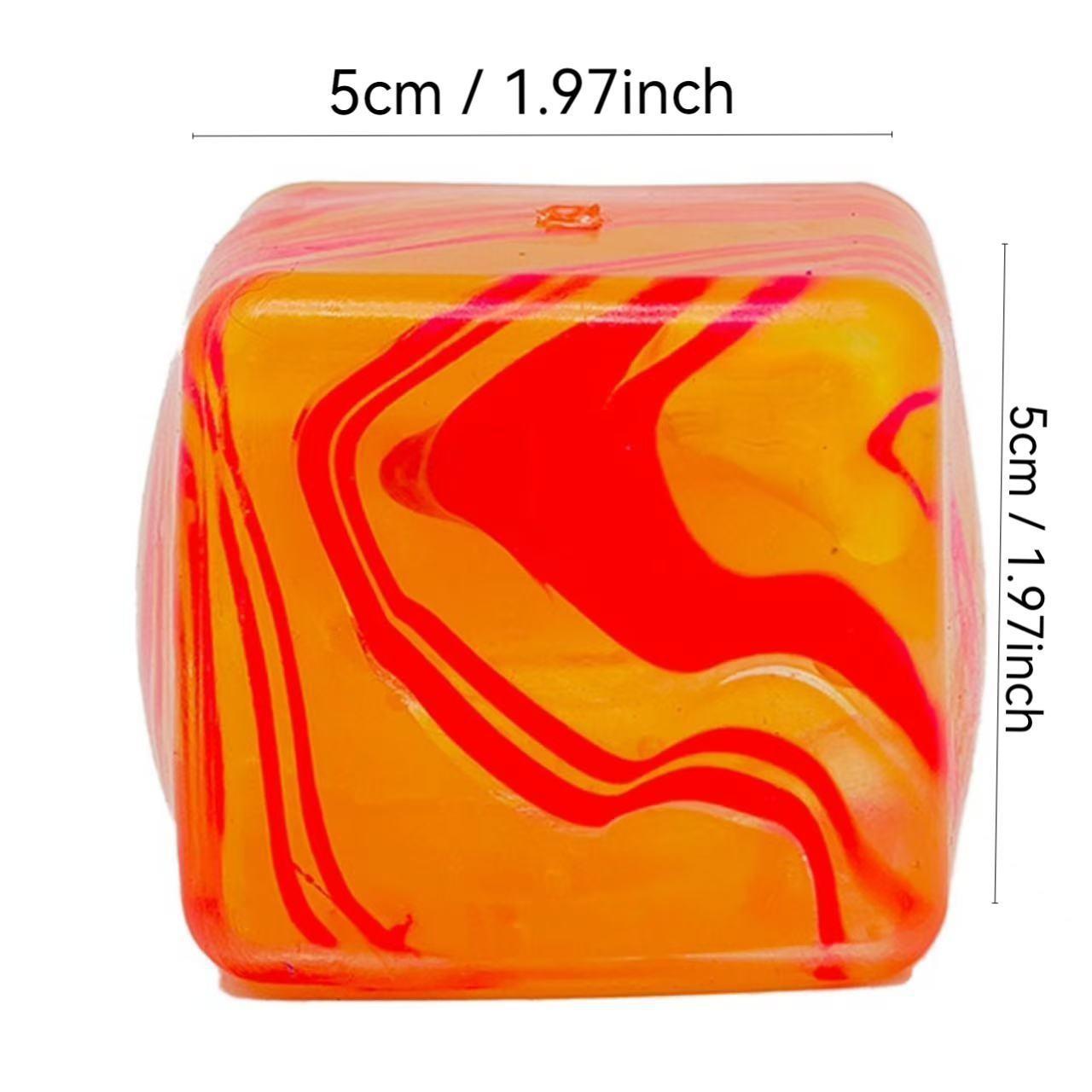 Squishy Stress Relief Toy, Textured Ice Cube Melt-in-Hand Fidget Toy for Anxiety Relief