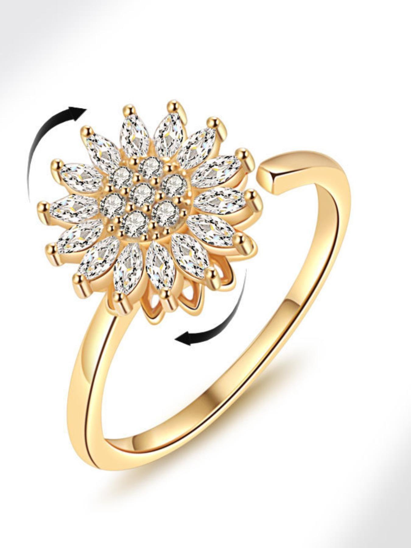 2026 Sunflower Series Adjustable Open Ring, Durable Non-Fading Design, Versatile Jewelry for All Occasions, Trendy Accessory for Women