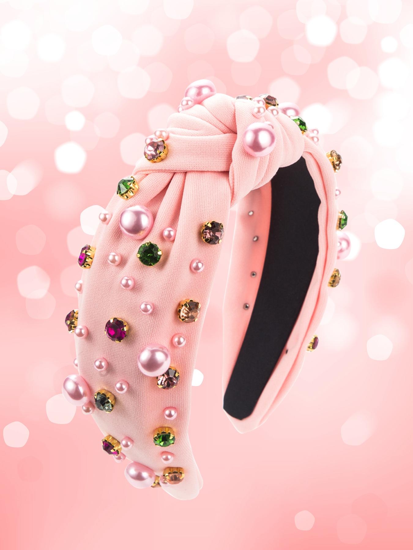 Valentine's Day gift 1pc women's sweet headband, elegant pearl hair accessory, suitable for Valentine's Day gifts, Mother's Day gifts, sweet pressed hair headband, afternoon tea, parties, vacation trips, daily leisure hair accessories